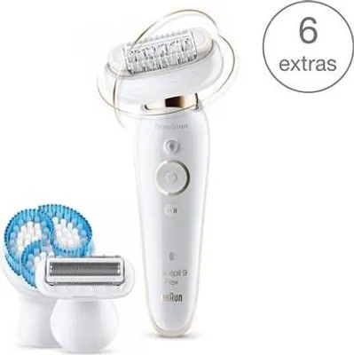 Obrázek produktu pro Braun Silk-épil 9 81688637, Bílá, Zlato, 40 pinzeta/pinzety, Podpaží, Bikiny, Front thigh, Vnitřní paže, Exfoliace, LED, 0,5 mm