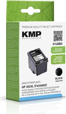 Image de KMP H168BX - 15 ml - Schwarz - compatible - Tintenpatrone - für HP Deskjet 11XX, 21XX, 36XX; Envy 45XX; Officejet 38XX, 46XX, 52XX