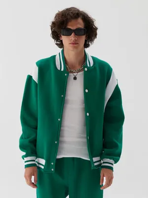 Produktbild von Ossy Homer Basic Jacket Baseballjacke Baumwolle Herren Uni Jacke L Grün