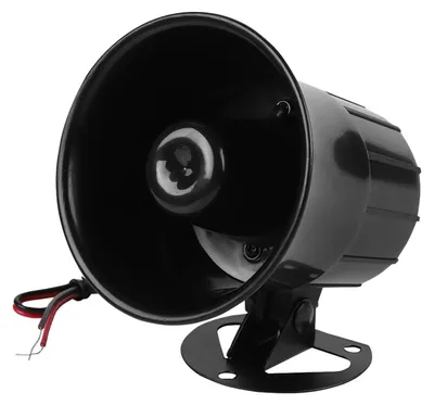 Obrázek produktu pro Hlasitá siréna s výkonem 110 dB, napájená 12 V DC, pro venkovní bezpečnostní systémy
