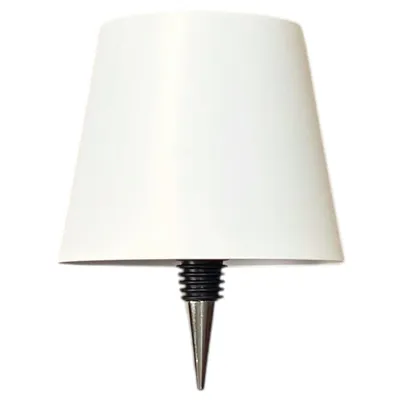 Produktbild von Warmpi LED Flaschenlampe Kabellos - Akku Tischleuchte Dimmbar - Gebürstetes Metall Weiß - IP54 Wasserdicht Flaschenlicht für Outdoor & Innen