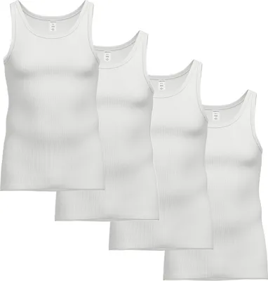 Produktbild von Ammann 4er Pack Organic Baumwolle Doppelripp Unterhemd / Tanktop Weiche Baumwolle, Klassische Doppelripp-Qualität, Angenehmes Tragegefühl