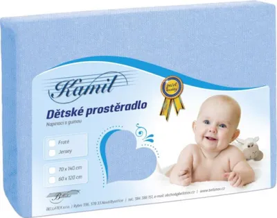 Produktbild von Baby Jersey Betttuch - Blau - 60x120