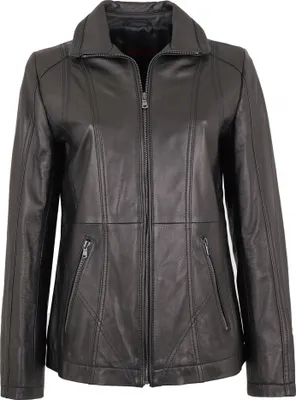 Produktbild von MADDOX - Damen Lederjacke Lammnappa schwarz : 42