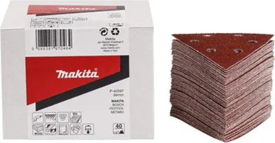 Produktbild von Makita Schleifpapier 95 x 95 x 95 mm, K80, 50 Stk. 94 x 94 x 94 mm - K80 - 50 Stk. - BO4561 - 8 Loch