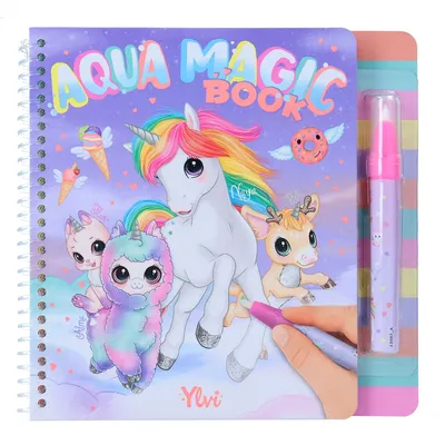 Produktbild von Depesche 12097 Ylvi Aqua Magic Malbuch mit versteckten Einhorn-Motiven - 19 x 18 x 2 cm DESPECHE