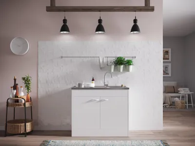 Produktbild von Respekta Komplettspüle mit Drehtür 100 x 50 cm