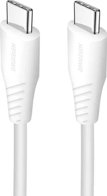 Obrázok produktu pre Swissten dátový kábel TPE USB-C/USB-C, 5A (100W), 1,5m - biela