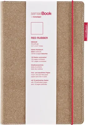 Image de transotype Carnet de notes "senseBook RED RUBBER" Medium blanc