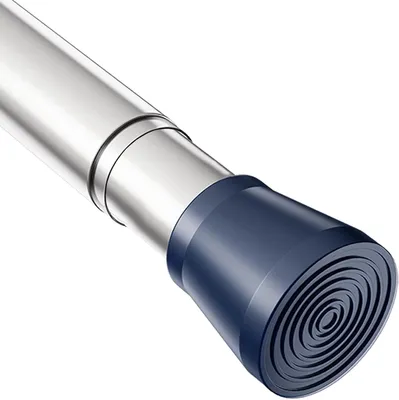 Imagen del producto de Barra extensible para cortina de ducha, sin necesidad de taladrar, color plateado, de 46 a 70 cm