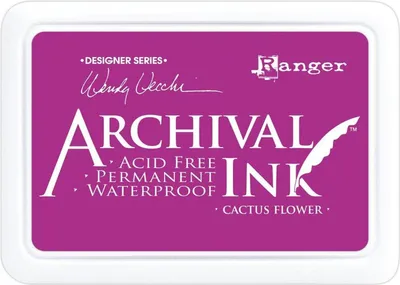 Produktbild von Ranger Archival Ink Stempelkissen - Feinkontur/Wasserfest Cactus Flower by Wendy Vecchi
