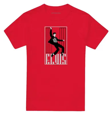 Immagine prodotto di Maglietta Elvis Presley - "One Jailhouse" da uomo/donna unisex TV33430 (XXL) (rossa)