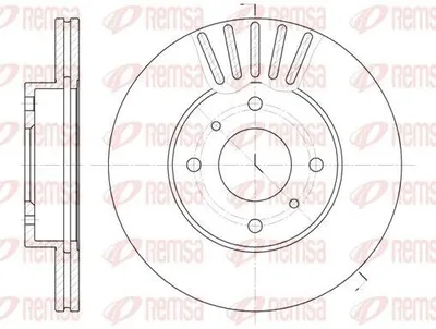 Produktbild von 2x REMSA Bremsscheibe 6179.10 vorne für NISSAN ALMERA II Hatchback (N16) 257mm