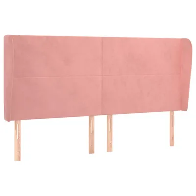 Produktbild von vidaXL Kopfteil mit Ohren Rosa 163x23x118/128 cm Samt