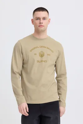 Produktbild von Blend BHKARSON Herren Longsleeve Langarmshirt Shirt 100% Baumwolle Regular Fit