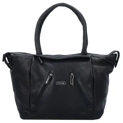 Produktbild von Greenland Nature Black Nappa Shopper Tasche Leder 33 cm