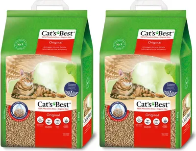 Produktbild von Cat's Best Original Katzenstreu 2er-Pack (2 x 20l) 17,2kg