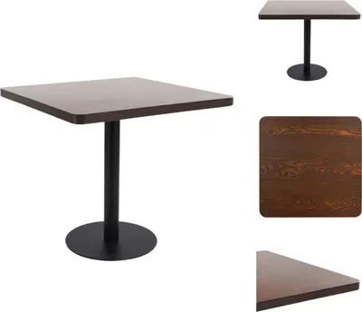 Immagine prodotto di vidaXL Tavolo da bistrot marrone scuro 80x80 cm MDF - Tavoli da pranzo