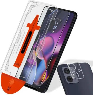 Obrázok produktu pre 1-balenie Motorola Moto G54 Ochranné sklo na displej & 1-balenie ochrana objektívu - Tvrdené sklo | [Automatická inštalácia] - Bez bublín