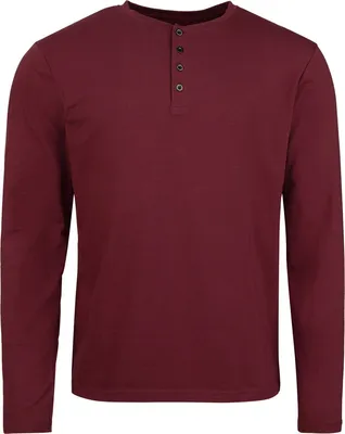 Produktbild von RED by EMP Herren rotes Langarmshirt mit Knopfleiste XL