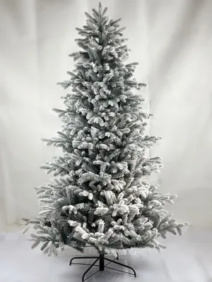 Produktbild von RGL PE02 Weiß Kunstlicher PREMIUM Schneebedeckt Weihnachtsbaum Full PE Naturgetreu,DICHTE und SILIKON Zweige, mit Metallständer Größe 220cm