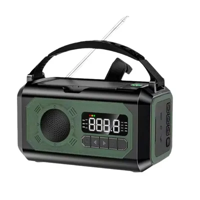 A product shot of a portable radio.