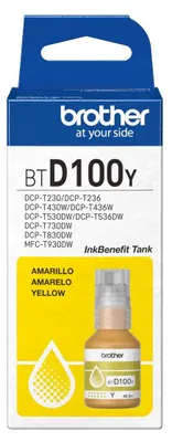 Produktbild von Brother BTD100Y - 48.8 ml - mit hoher Kapazität - Gelb - original - Hängebox - Nachfülltinte - für Brother DCP-T530DW, DCP-T730DW, MFC-T930DW