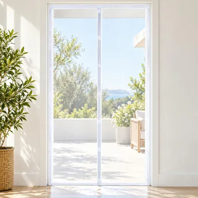 Obrázok produktu pre Sieť proti hmyzu na dvere 100x200 magnetická záves proti hmyzu biela Apalus VP