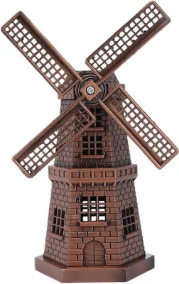 Produktbild von Rote Bronze Windmühle Dekoration Garten Figur