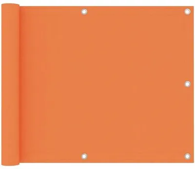 Productafbeelding van XL privacy-doek voor lage relingen - 75x600 cm - Oranje Oxford-stof - Weerbestendig - Inclusief bevestigingskoord