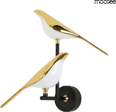 Produktbild von Moosee Wall Lampe Vogel zwei Gold