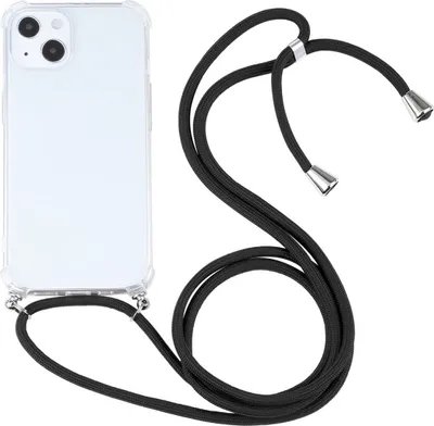 Zdjęcie produktu dla König Design Etui kompatybilne z Apple iPhone 13 Plastikowe etui na telefon komórkowy z łańcuszkiem - Etui na telefon komórkowy czarne