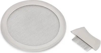 Produktbild von Räuchersieb Edelstahl 6 cm Räucherzubehör Räucherwerk Plättchen mit Bürstchen