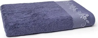 Image de Serviette, en coton, élégante, Bjork 70 x 140 cm, bleue