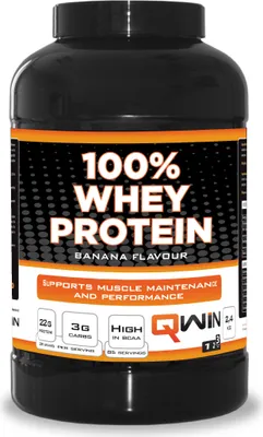 Produktbild von QWIN 100% Whey Protein Banane 2400 g
