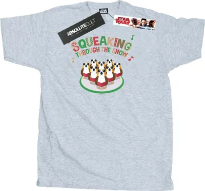 Produktbild von Star Wars - "The Last Jedi Squeaking Rolling Through The Snow" T-Shirt für Herren BI47027 (L) (Grau)