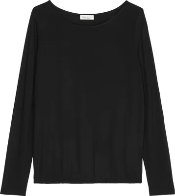 Produktbild von Marc OŽPolo Casual (318) T-shirt, long sleeve, boat neck, el, black 990 990 S