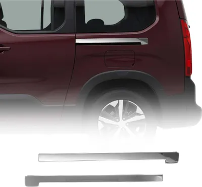Image de Garniture Baguette de porte latérale pour Peugeot Rifter 2019-2021 inox 2Pcs