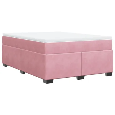 Produktbild von vidaXL Boxspringbett mit Matratze Rosa 140x190 cm Samt