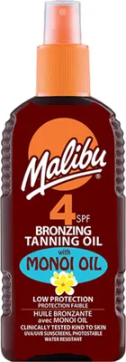 Immagine prodotto di Malibu Bronzing Oil Spray SPF4 Olio abbronzante con monoi