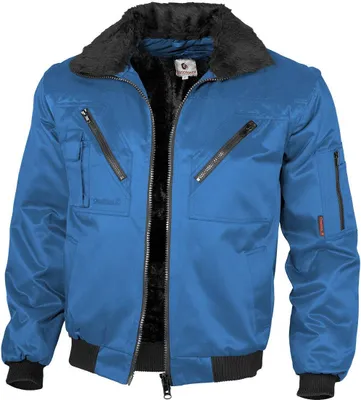 Produktbild von Qualitex Pilotenjacke - Arbeitsjacke Herren 4-in-1 Pilotenjacke mit abtrennbaren Ärmeln - in Farbe: royalblau - Herren: M - Damen: 40