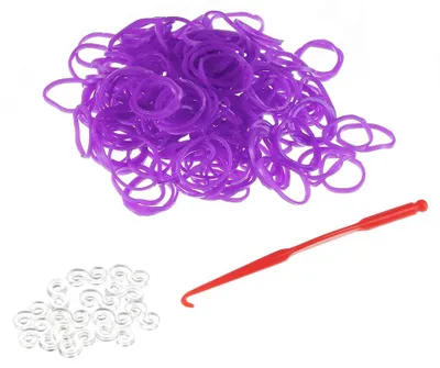 Produktbild von Mucola Loom Bänder Lila Neonfarben 600 Stück – DIY Gummibänder für Armbänder, kompatibel mit allen Loom-Boards, reißfest & elastisch, Bastelspaß für Kinder & Erwachsene