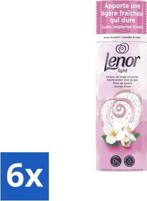 Produktbild von Lenor Light – Duftverstärker – Jasmin – Non-Stop-Frische – 19 Wäschen - Vorteilspack - 6 Stücke
