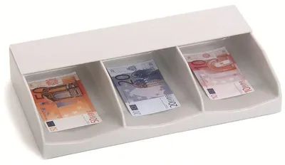 Produktbild von Banknotenfach B 3 A lichtgrau mit 3 Einzelfächern und Abdeckung