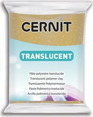 Obrázek produktu pro Cernit Polymer Clay Translucent Polymerová hmota Glitter Gold 56 g