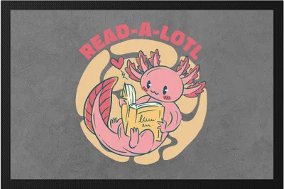 Produktbild von Read a lotl Fußmatte Bücherliebhaber Tierfreunde süße Geschenkidee Präsent Bücherwurm Bücher lesen Liebe zum Buch