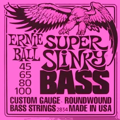 Obrázok produktu pre Ernie Ball 2834 Super Slinky Bass 45-100 - Struny Pre Basgitaru