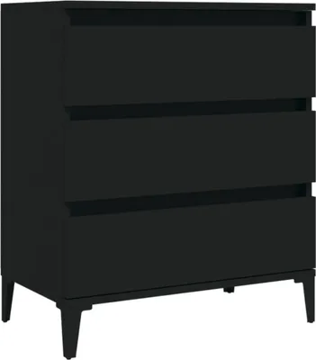 Produktbild von "WINTER SALE"Sideboard - elegante Design - Mehrzweckschrank - Schwarz 60x35x70 cm Holzwerkstoff - Kommoden NEU3679306