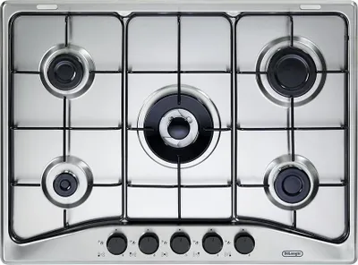 Image de De'Longhi FFA 57 ASV Table de cuisson encastrable inox 68 cm gaz 5 brûleurs