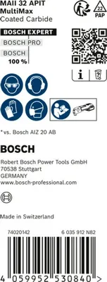 Zdjęcie produktu dla Brzeszczot Bosch EXPERT MultiMax MAII 32 APIT, 32 mm, 10 sztuk 2608900032